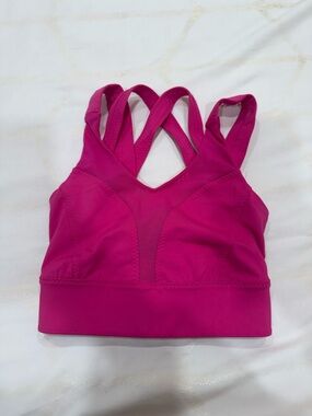 Lulu Lemon Strappy Sports Bra - Fuchsia Pink Size 2